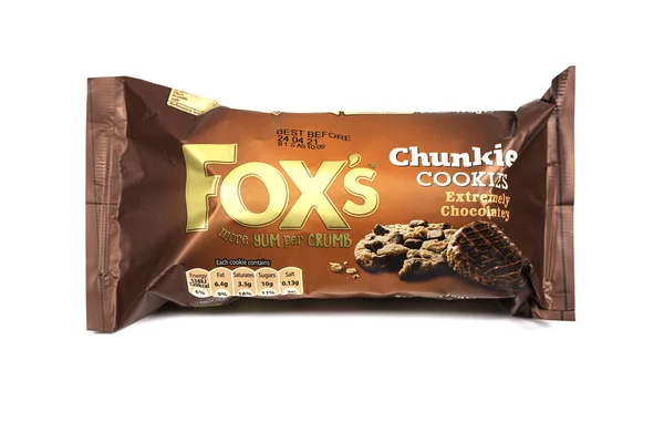 Свиндон Великобритания Сентября 2020 Foxs Chunkie Extremely Chocolatey Cookies Белом — стоковое фото