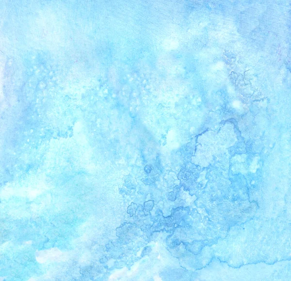 Абстрактний Текстурний Фон Зроблений Аквареллю Світло Блакитної Фарби Блискітками Плямами — стокове фото