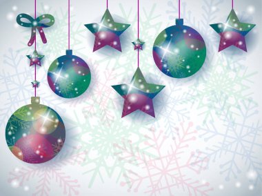 Noel süsler ve kopya alanı arka plan.