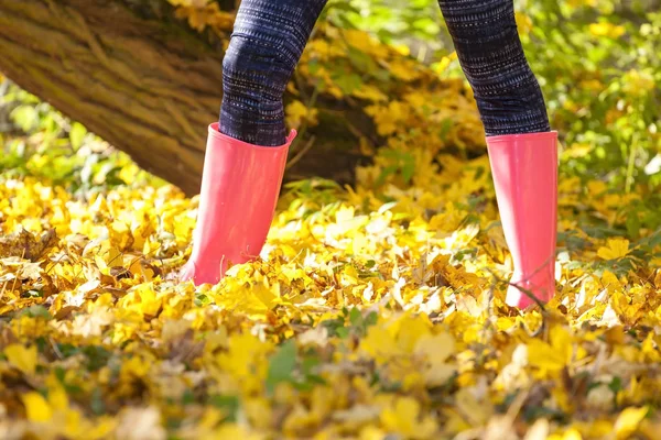 Pink Ladies Boots Autumn — Stock Photo, Image