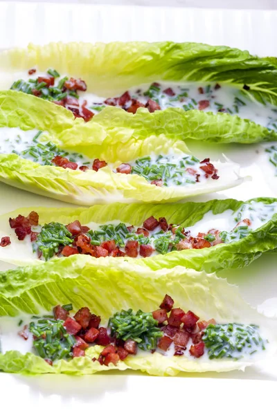 Roman Salad Bacon — Stock Photo, Image