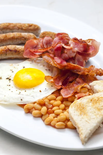 Śniadanie Angielskie Fasolą — Zdjęcie stockowe
