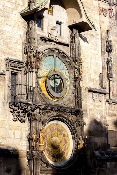 Horloge Stare Miasto Placu Praga Republika Czeska — Zdjęcie stockowe