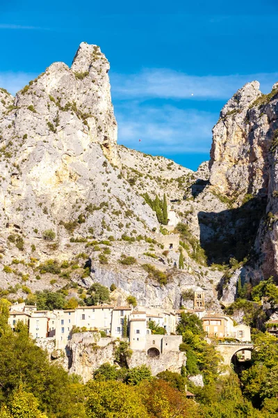 Moustiers Sainte Marie Departement Alpes Haute Provence Frankrijk — Stockfoto