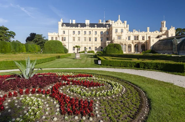 Lednice Palazzo Con Giardino Repubblica Ceca — Foto Stock