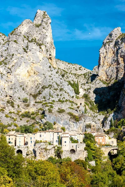 Moustiers Sainte Marie Alpes Haute Provence Departementti Ranska — kuvapankkivalokuva