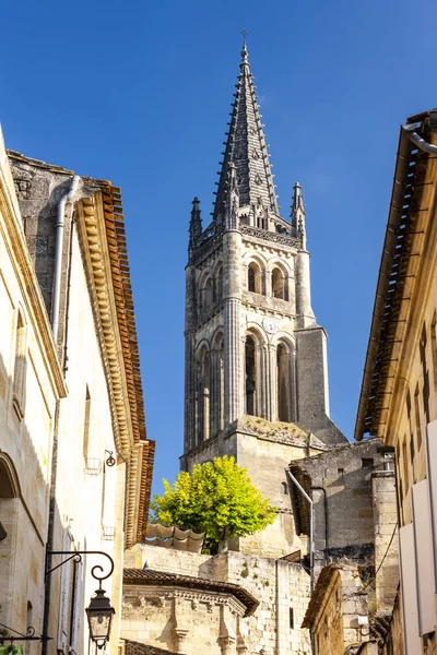 Saint-Emilion, Bordeaux og Francie - Stock-foto