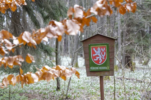 République tchèque, conseil d'administration natur reserve — Photo