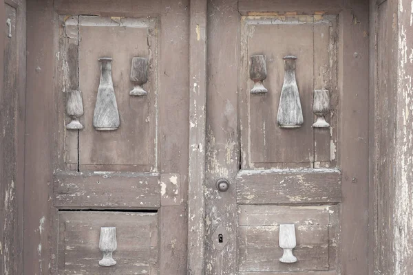 Porta velha, adegas, Villanykovesd, Hungria — Fotografia de Stock