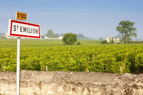 Weinberge in der Nähe von Saint-Emilion, Bordeaux, Francie — Stockfoto