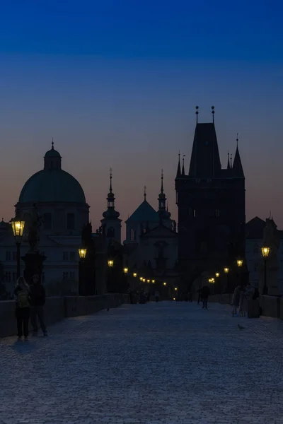 Карлів міст при сходом сонця, Прага, Чеська Республіка — стокове фото