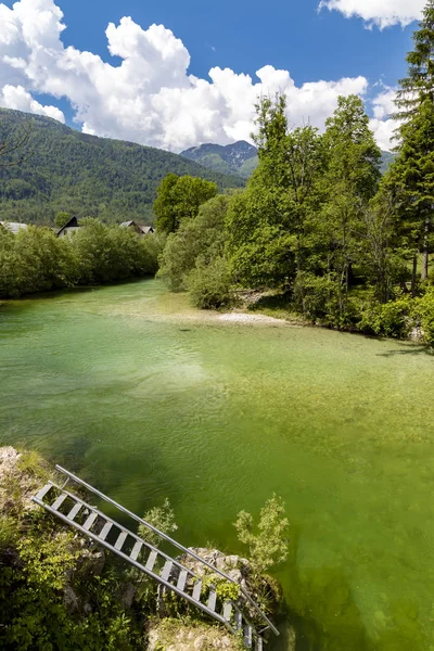 Sava Bohinjka nel parco nazionale del Triglav, Slovenia — Foto Stock