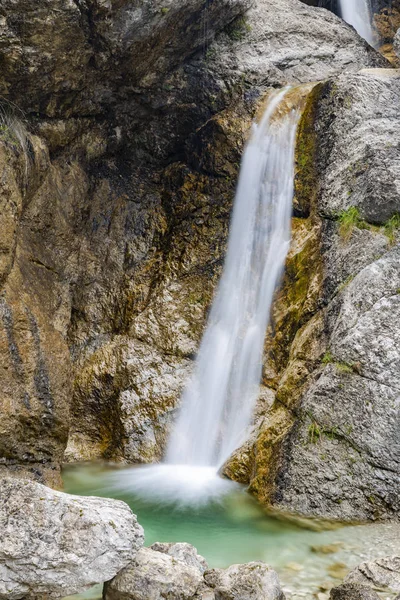 Waterfall Cascata Facchin in Trentino-Alto Adige, Italy — стокове фото