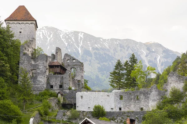 Κάστρο καταστρέφει Kamen, Radovljica, Σλοβενία — Φωτογραφία Αρχείου