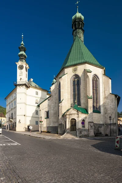 Central square, Banska Stiavnica, Eslovaquia — Foto de Stock