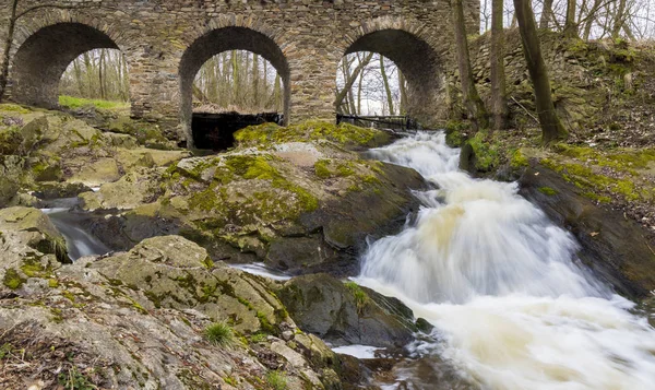 Baroque Bridge, Tousice, Czech Republic — Stock Photo, Image