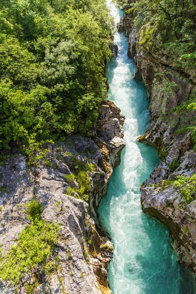 Rriver Soca, Triglavski nationalpark, Slovenien — Stockfoto