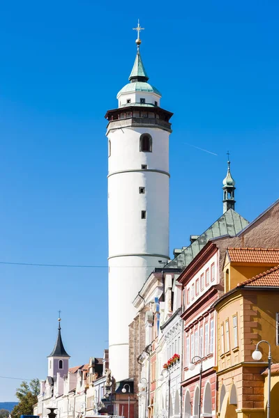 Историческая архитектура Domazlice, Czech Republic — стоковое фото