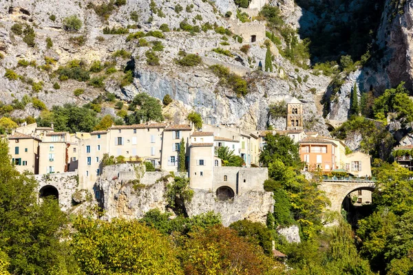 Moustiers Sainte Marie, Alpes de Haute Provence Departement, Fra — Fotografia de Stock