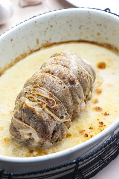 Turkey roulade with goat cheese — Stock Photo, Image