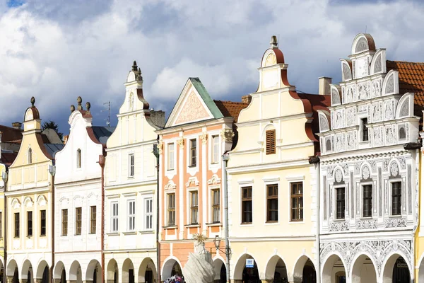 Площадь в Telc, Чехия — стоковое фото