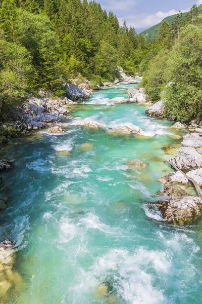 Rriver Soca, Triglavski nationalpark, Slovenien — Stockfoto