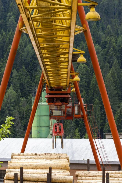 Woodworking industry in Alps, Italy — Stock Photo, Image