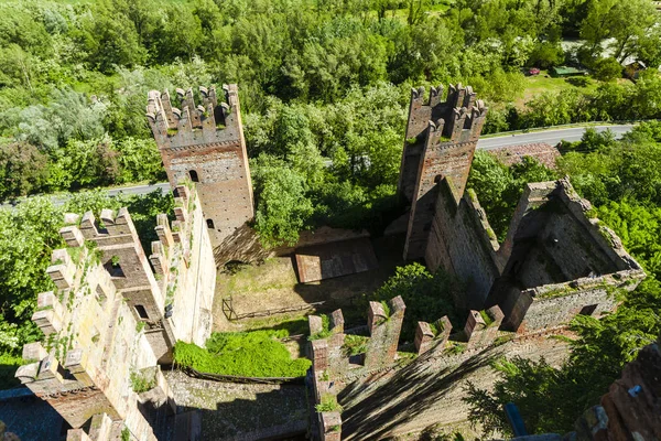 Castell Arquato v severní Itálii — Stock fotografie