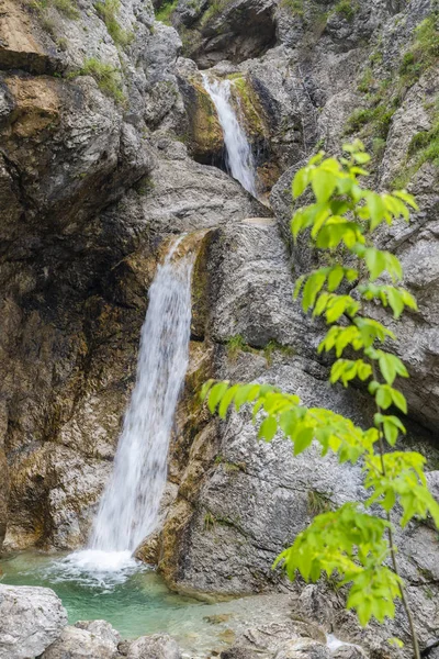 Waterfall Cascata Facchin in Trentino-Alto Adige, Italy — Stock Photo, Image