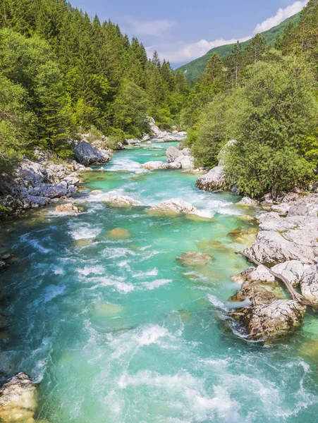 Rriver Soca, Parco nazionale del Triglavski, Slovenia — Foto Stock