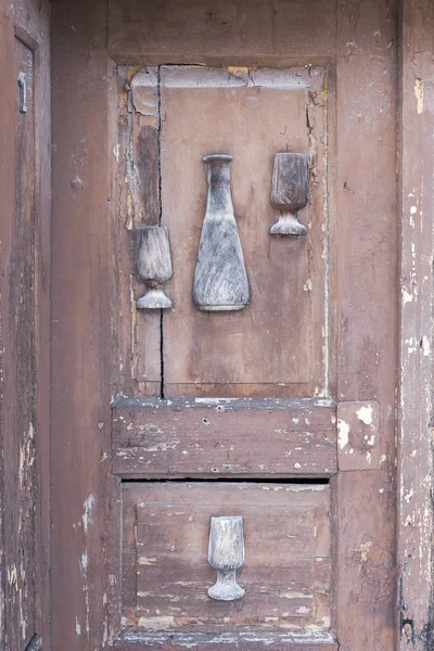 Παλιά πόρτα, κελάρια κρασιού, Villanykovesd, Ουγγαρία — Φωτογραφία Αρχείου