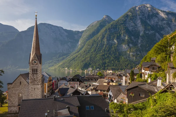 Hallstatt, górska wioska w Alpach Austriackich, Austria — Zdjęcie stockowe