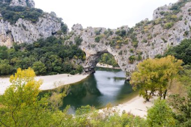 Fransa, Ardeche nehri ile Pont d 'Arc