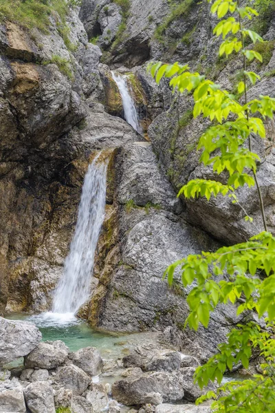 Waterval Cascata Facchin in Trentino-Alto Adige, Italië — Stockfoto