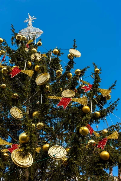 Різдвяна ялинка в Празі, Чехія — стокове фото