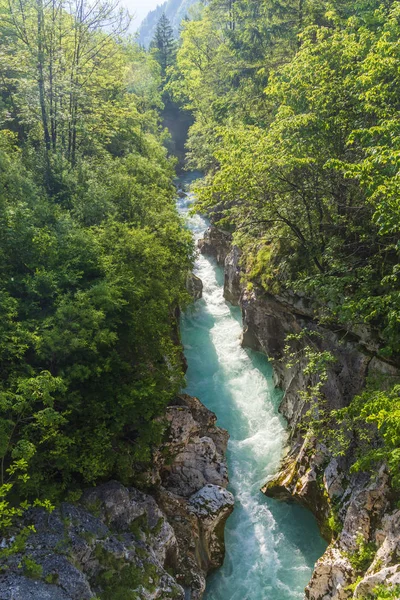 Rriver Soca, Triglavski Nationaal Park, Slovenië — Stockfoto