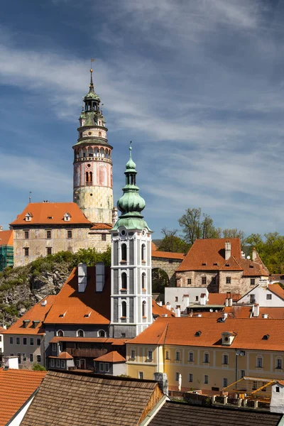 Blick Auf Die Stadt Und Die Burg Von Český Krumlov — Stockfoto