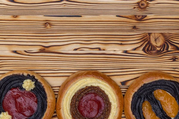 Gâteaux Traditionnels Tchèque Sur Bois Épicéa Brûlé — Photo