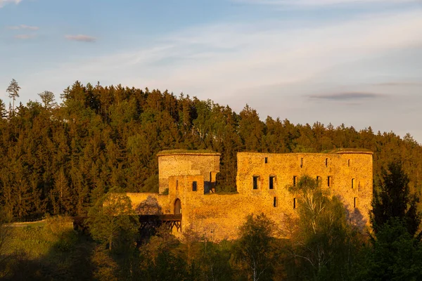 Rovine Del Castello Krakovec Nella Boemia Centrale Repubblica Ceca — Foto Stock