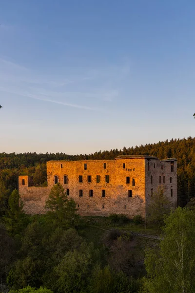 Ruiner Krakovec Slott Centrala Böhmen Tjeckien — Stockfoto