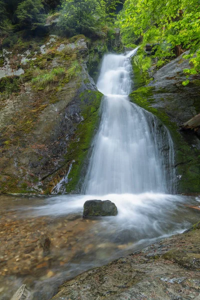 Vattenfall Vid Floden Huntava Nizky Jesenik Norra Mähren Tjeckien — Stockfoto