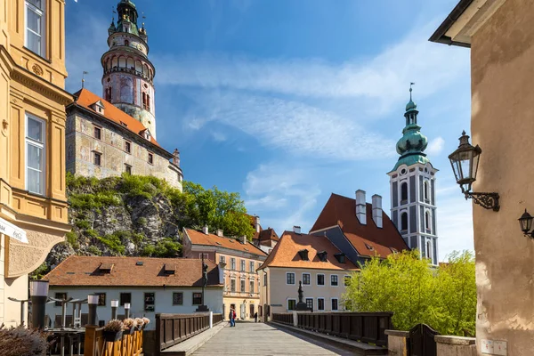 Utsikt Över Staden Och Slottet Tjeckien Krumlov Södra Böhmen Tjeckien — Stockfoto