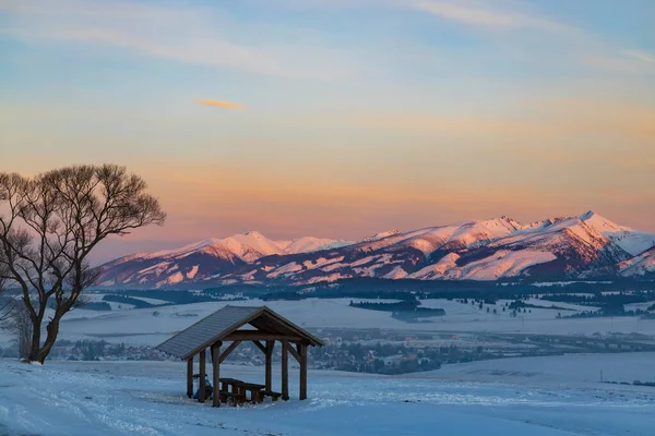 冬時間の西タトラ ロハース スロバキア — ストック写真