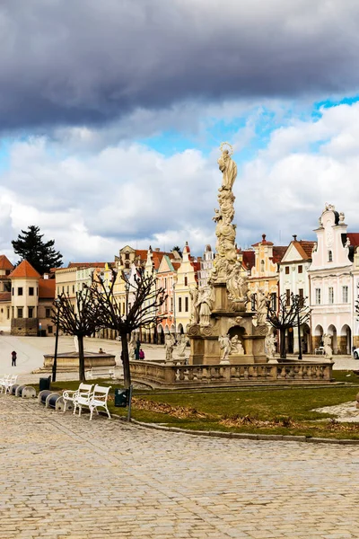 Platz Telc Tschechische Republik — Stockfoto