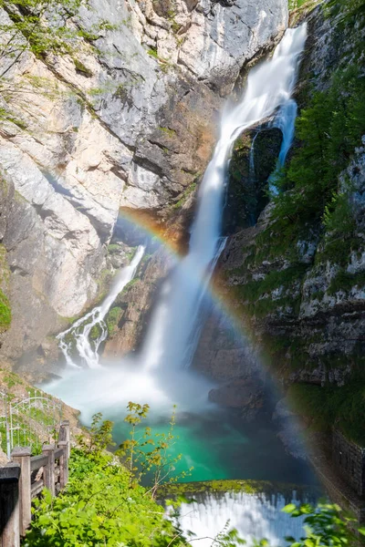 Vattenfall Savica Triglavski Nationalpark Slovenien — Stockfoto