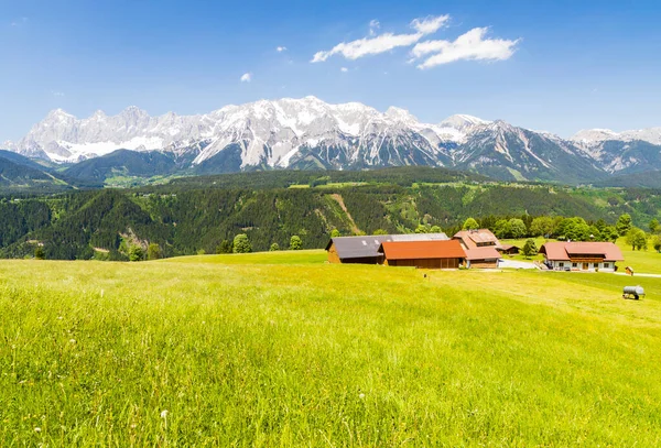 Dachstein Και Τοπίο Κοντά Στο Schladming Αυστρία — Φωτογραφία Αρχείου