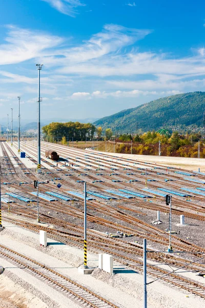 Railway Tracks Station Zilina Slovakia — Stock Photo, Image