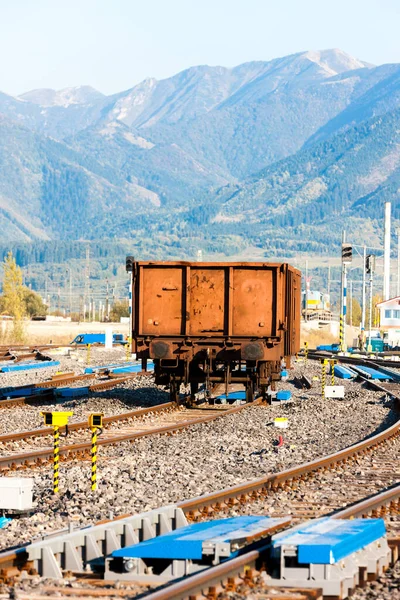 Zilina Slovakya Daki Tren Rayları — Stok fotoğraf