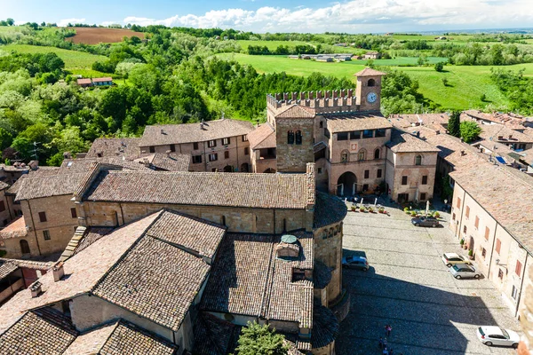 意大利北部的Castell Arquato — 图库照片