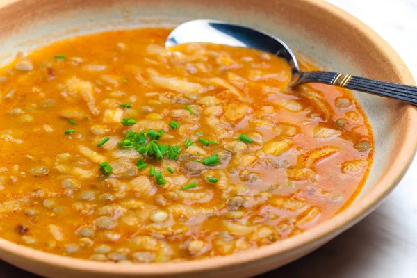 Sopa Frijol Con Pimienta Roja —  Fotos de Stock